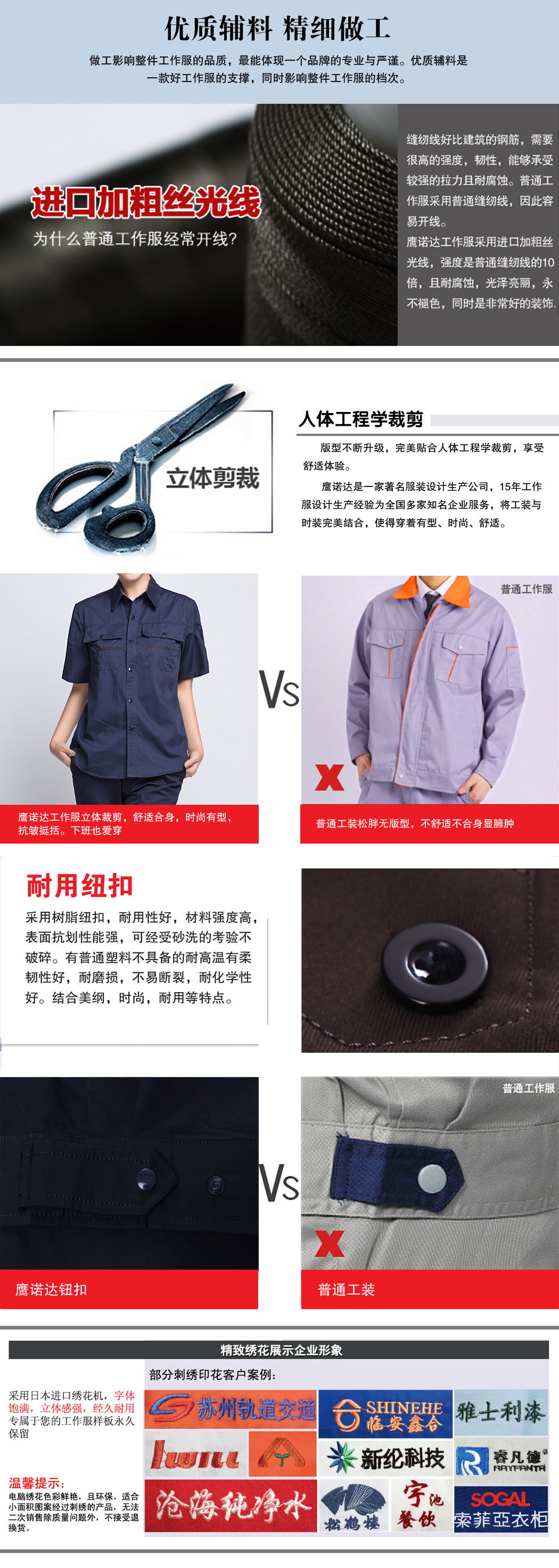 藏青色夏季短袖工作服AD10-3(pic2)