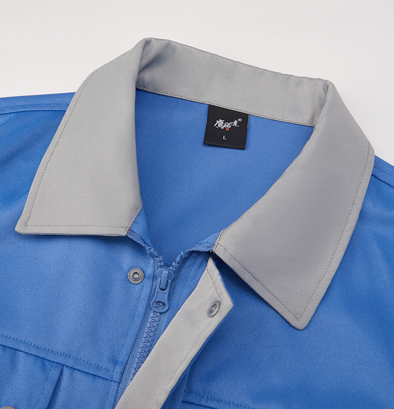 浅蓝拼浅灰色工作服AC2201-4(pic2)