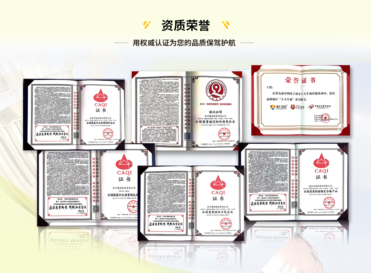 鹰诺达工作装厂家资质荣誉,用权威认证为您的工作服保驾护航